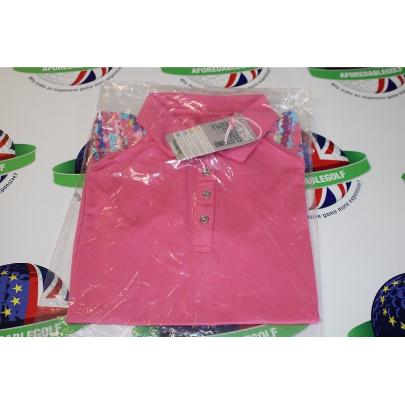 Garbinc Tori Junior Girls Polo Shirt Pink Size XL Ages 11-12