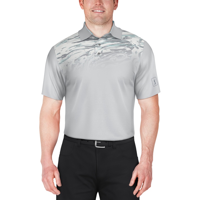 Men’s Marble Ombre Print Golf Polo