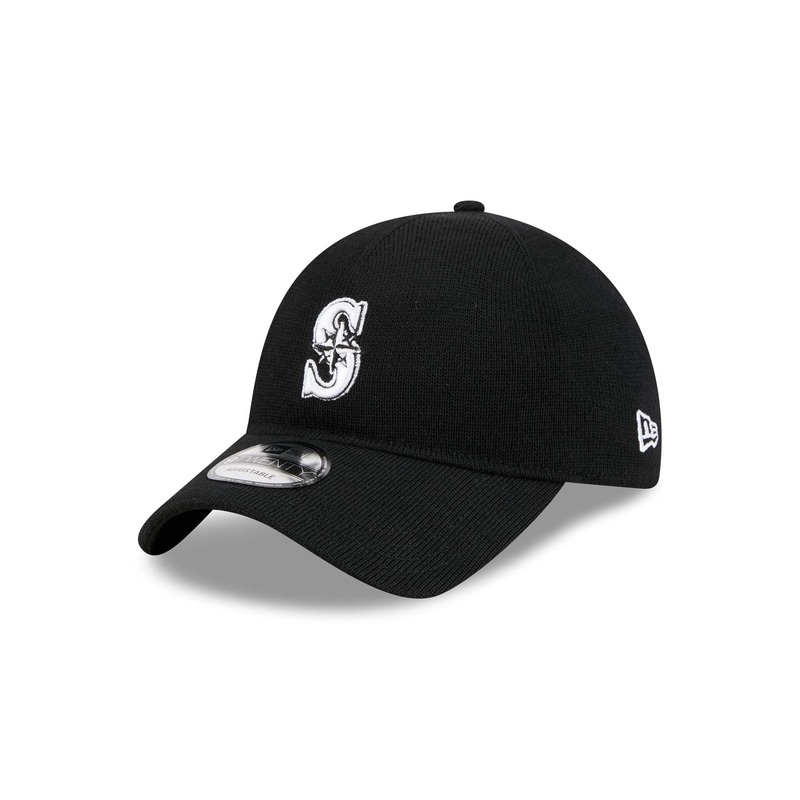 Seattle Mariners Merino Wool Black 9TWENTY Adjustable Hat