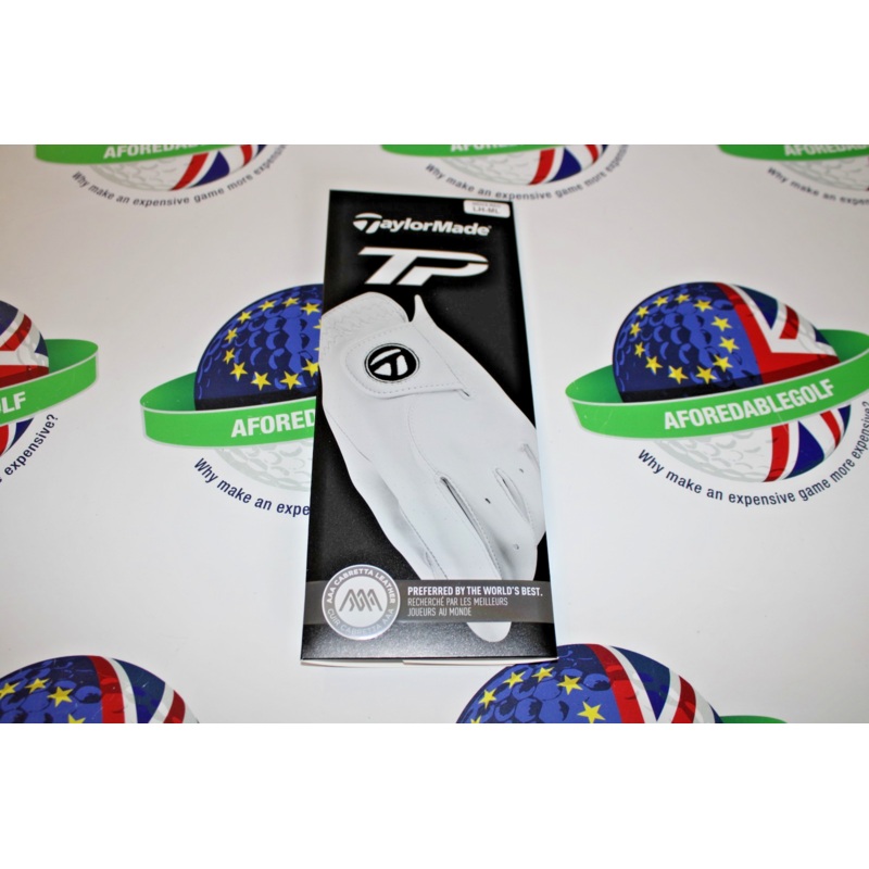 Taylormade TP cabretta leather white left hand golf glove size medium/large