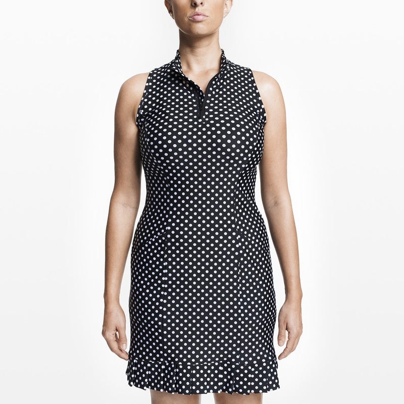 Tzu Tzu Shiloh Dress – Black Dotty