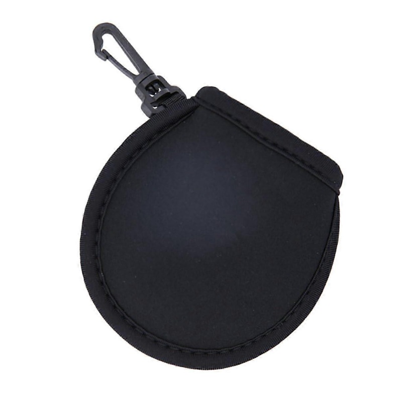 1 Piece Golf Ball Cleaning Bag Portable Golf Ball Pouch Neopren Practical Golf Ball Wiper for Dust Balls Black for Golfers and Golf Accessories