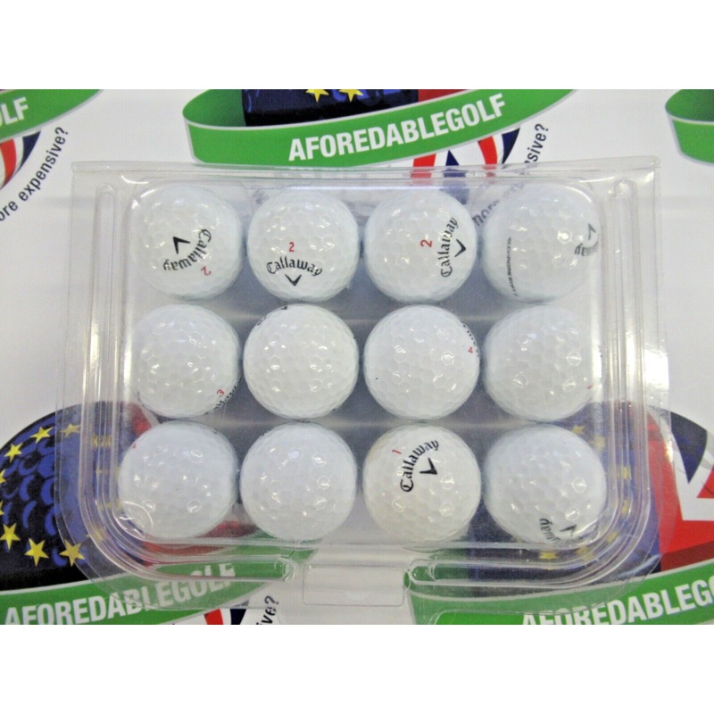 12 Callaway Chrome Soft Pearl/Pearl 1 Grade Golf Balls – Mixed Year Models