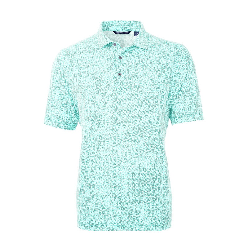 CUTTER & BUCK Virtue Ecopique Print Men’s Polo (Fresh Mint)