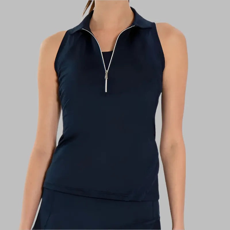 InPhorm Neisha S/L Polo Top – Ink