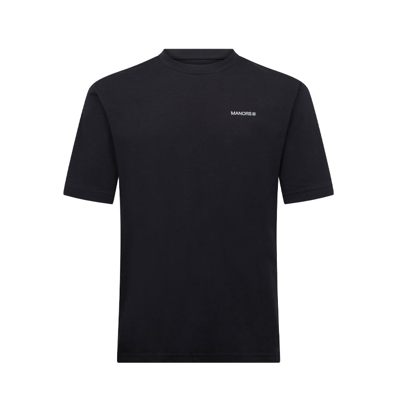 MANORS Logo Mens T-Shirt (Black)