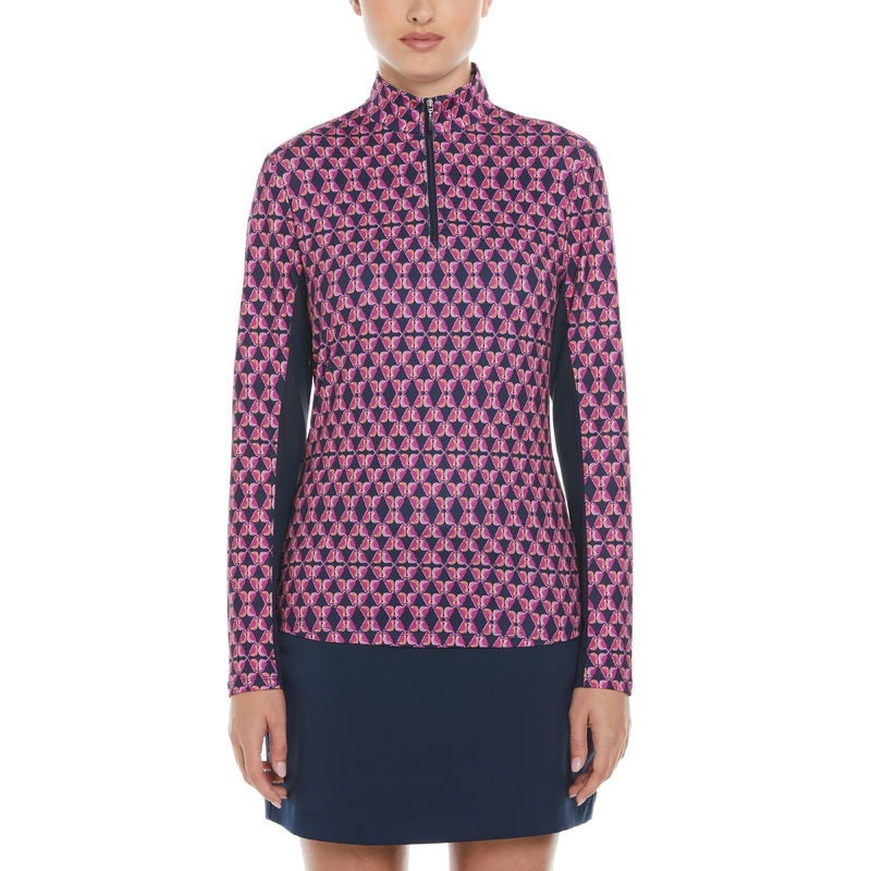 Women’s Birdie Geo Print Sun Protection Quarter Zip