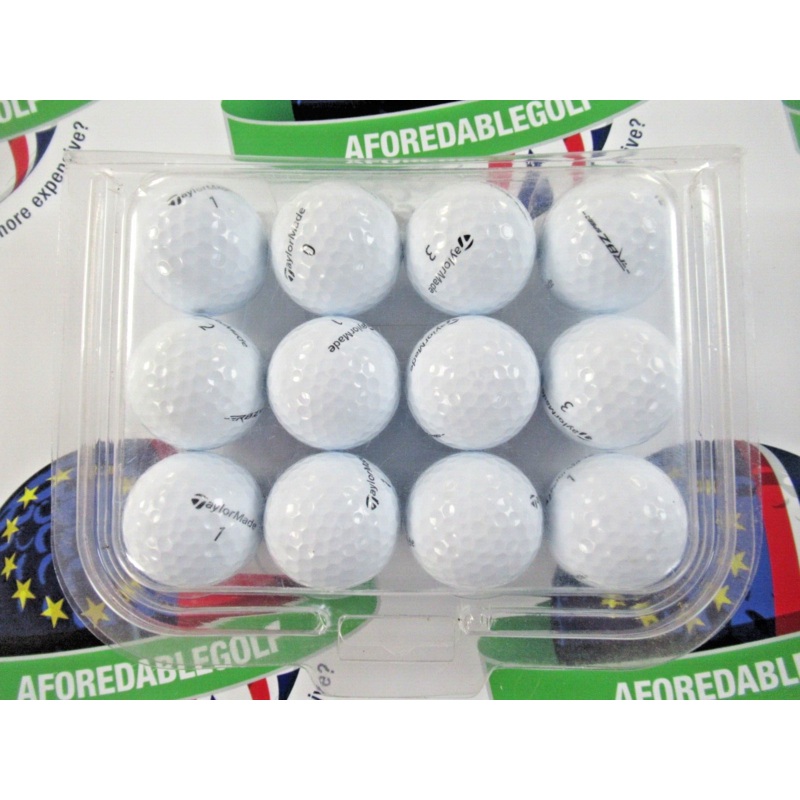 12 Taylormade Rbz Speed Golf Balls – White – Pearl / Pearl 1 Grade