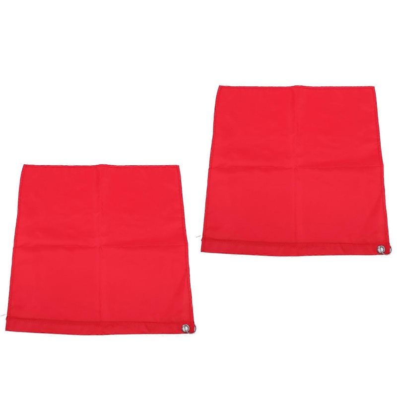 2PCS Red Equestrian Nylon Training Flags 34g Abrasion Resistant