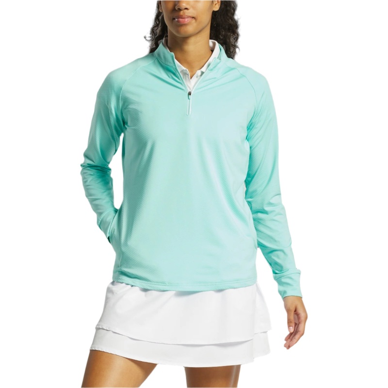 FootJoy 1/4 Zip Dot Jacquard Midlayer – Aqua