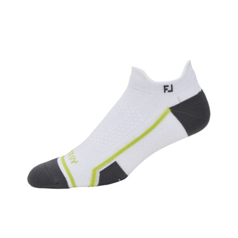 FootJoy Tech D.R.Y Roll Tab Socks – White/Grey