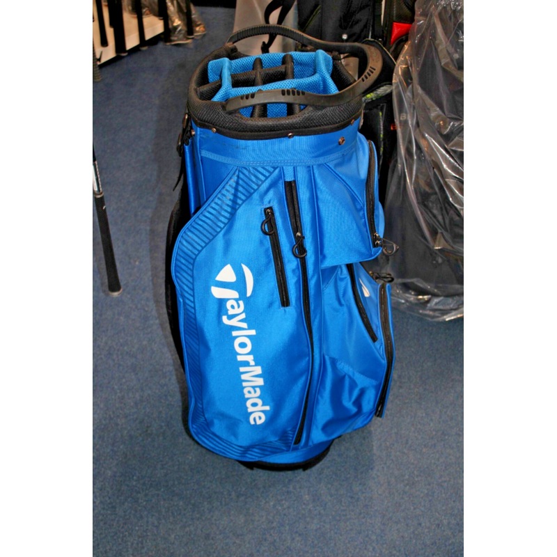 Used Taylormade Pro Cart Bag Blue/Black/White With Rainhood