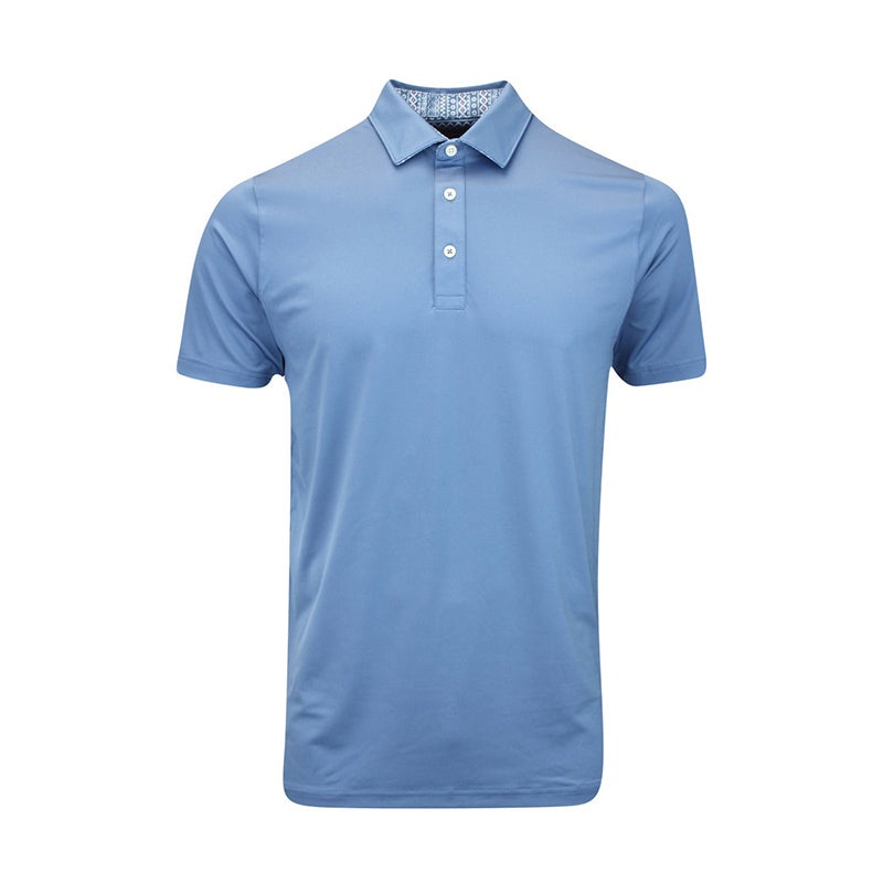 PUMA Fair Isle Trim Men’s Polo (Blue Horizon)