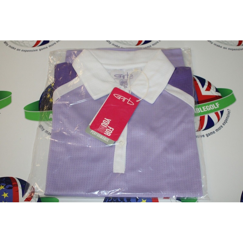 Garbinc Liney Junior Girls Polo Shirt Purple/Lavender Size Medium Ages 7-8
