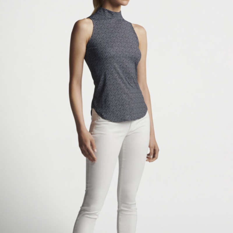 Peter Millar Mock Top – Black Tweed