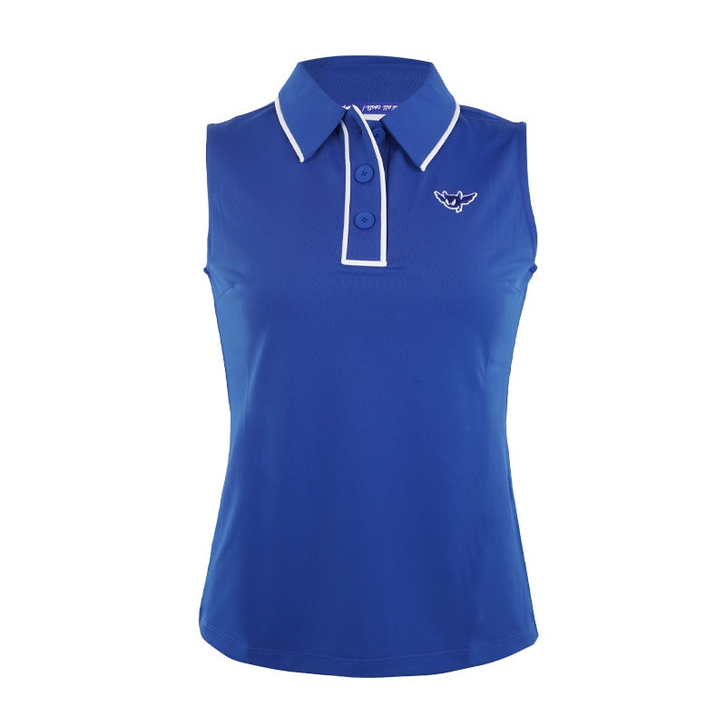WAAC Pique PGA Women’s Sleeveless Polo (Blue)