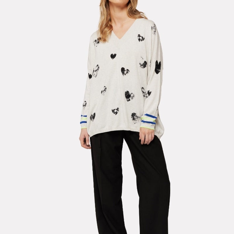 WISPR Hearts & Stripes Sporty Sweater – Chronium/Neon