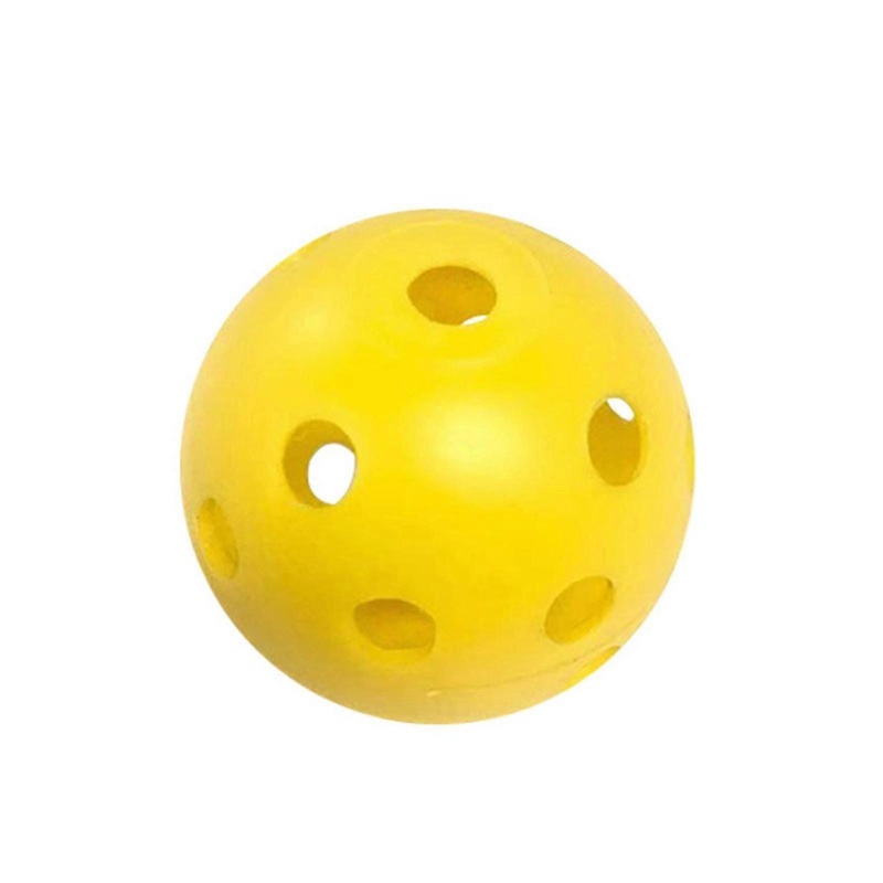 10Pcs Golf Practice Balls Eye-catching Wear-resistant Plastic Multifunctional Hollow Training Balls for Backyard
