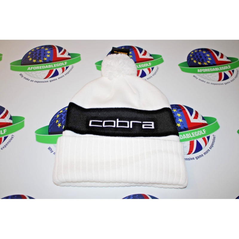 Cobra Pom autumn/winter beanie hat white glow-puma black one size fits all