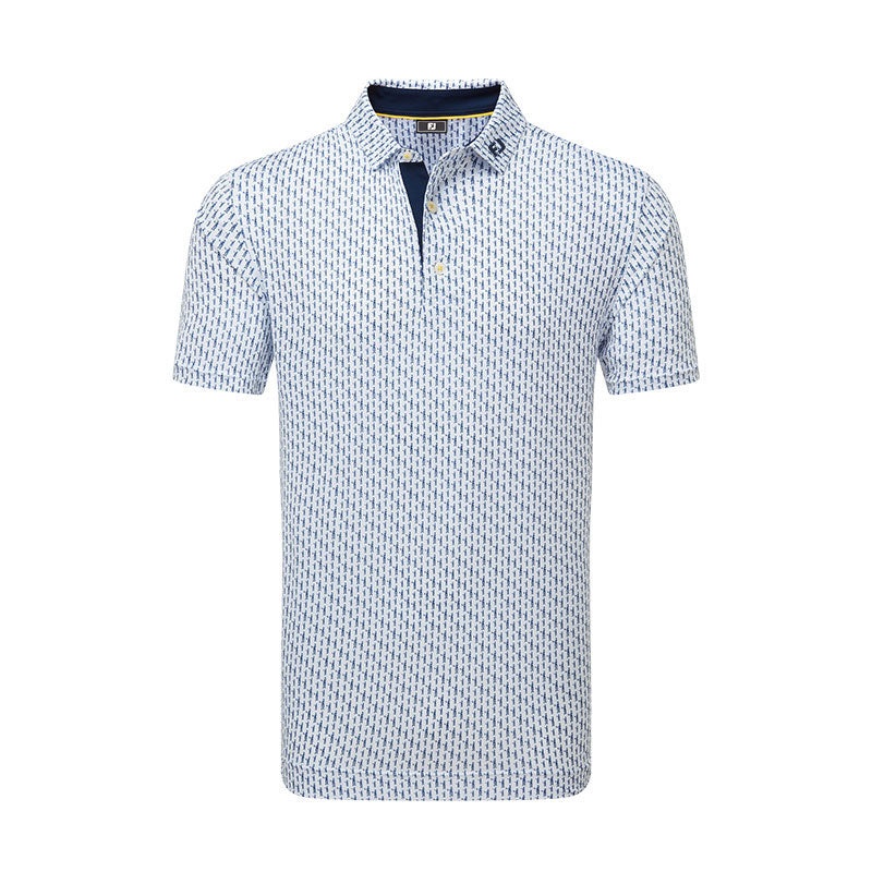 FOOTJOY Figure Print Lisle Men’s Polo (Navy)