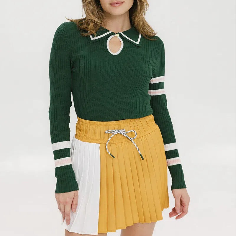 Fore All Alice Rib L/S Polo – Green