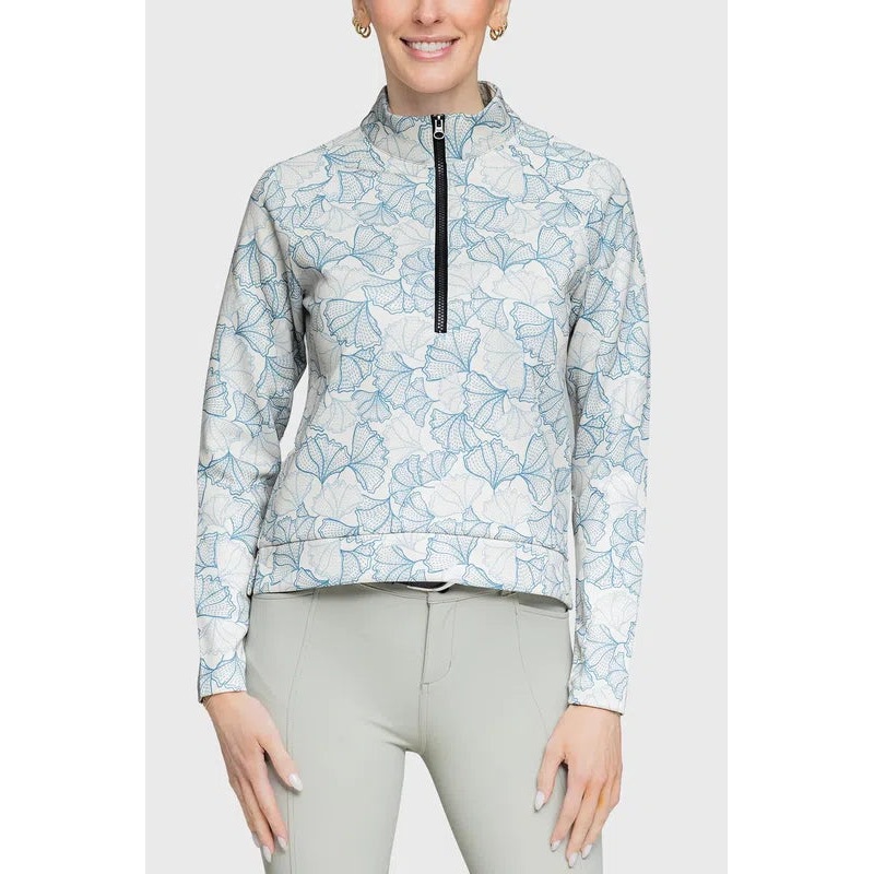 Kastel Scuba L/S Mock – Blue Poppies