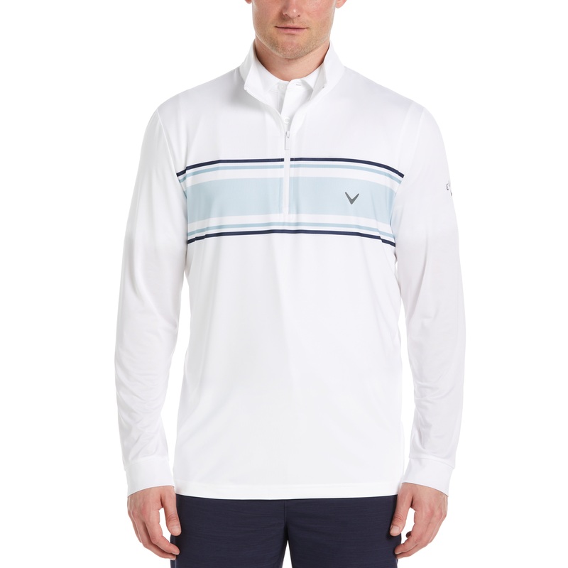 Men’s Dual Color Stripe 1/4 Zip Pullover