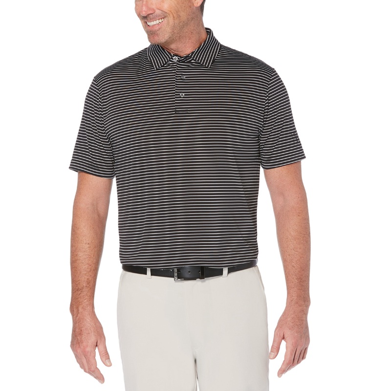 Men’s Short Sleeve Feeder Stripe Polo Golf Shirt