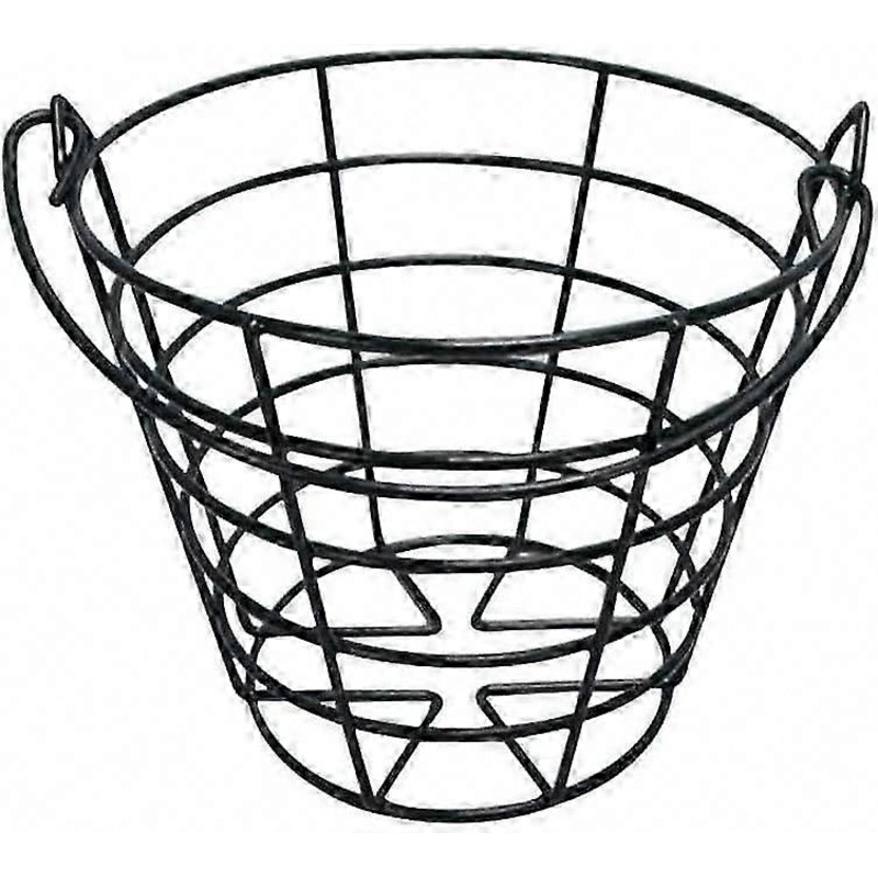 Stainless Metal Golf Basket Golf ball Container Ball Bucket, Holds 50 balls.