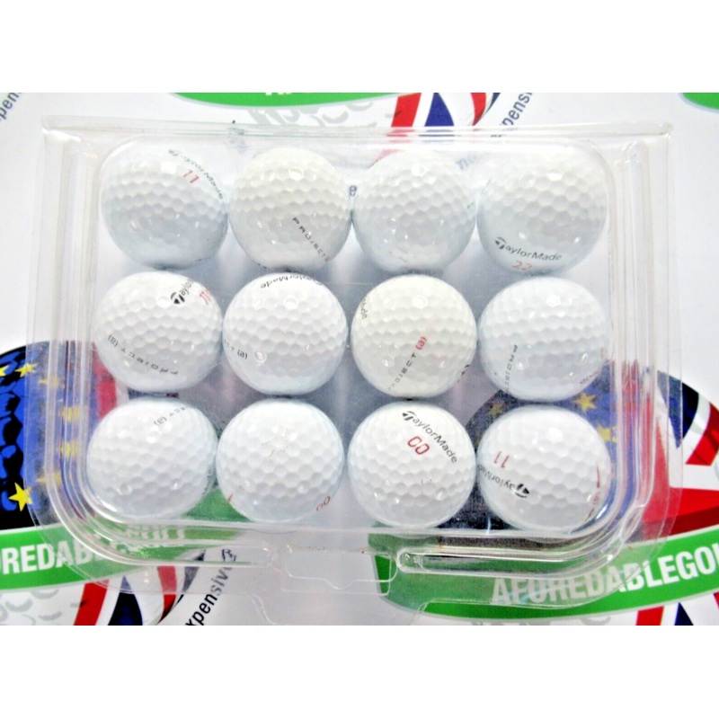 12 Taylormade Project A White Golf Balls Pearl/Pearl 1 Grade