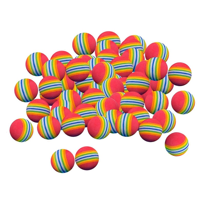 50Pcs/Set Rainbow EVA Foam Golf Training Balls Golf Ball Foam Practice Balls