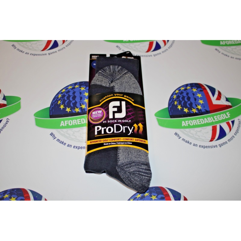 Footjoy ProDry mens crew socks navy marine/grey uk foot sizes 6-11