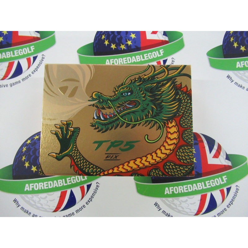 New 12 Taylormade Vault Limited Edition Tp5 Pix Dragon Gold Golf Balls