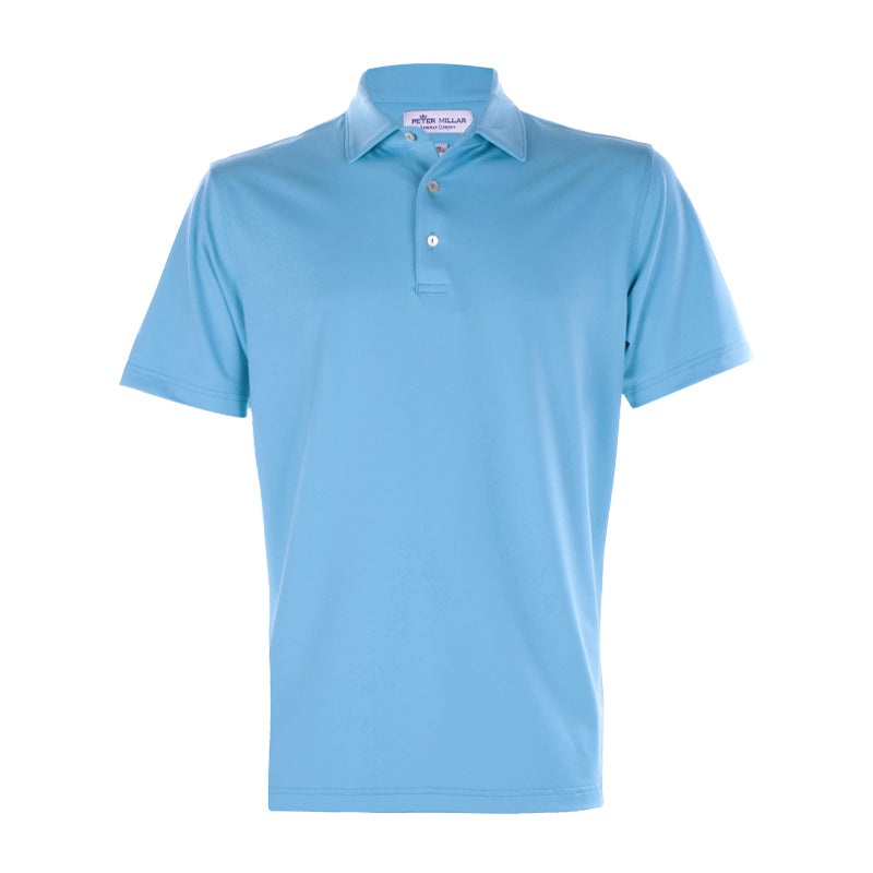 PETER MILLAR Solid Jersey Men’s Polo (Cottage Blue)