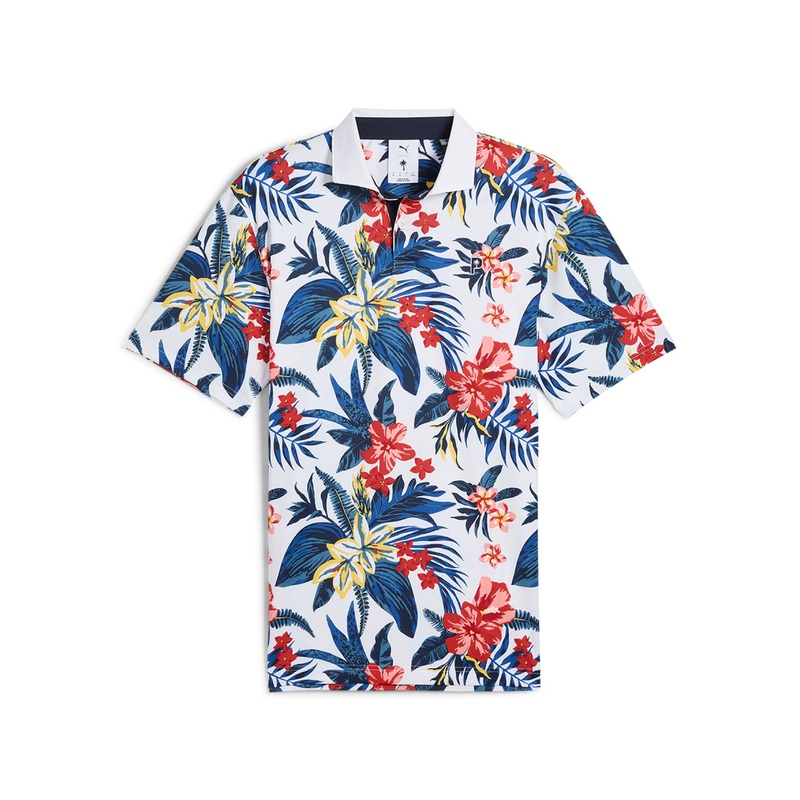 PUMA x PALM TREE CREW Floral Polo – White Glow
