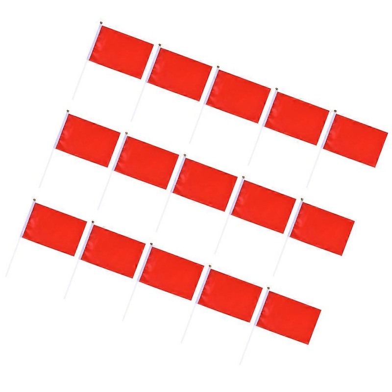 25pcs Solid Color Hand Waving Flags with Sticks  Portable Blank Flag Sticks for Sports, Referees, Parties, School Events, Parades, Birthdays, and