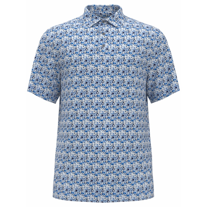 Boy’s All-Over Geo Print Golf Polo
