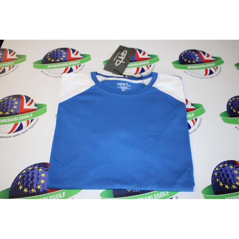 Garbinc Hayden Junior Boys Cotton T-Shirt Royal Blue/White Size XL Ages 11-12