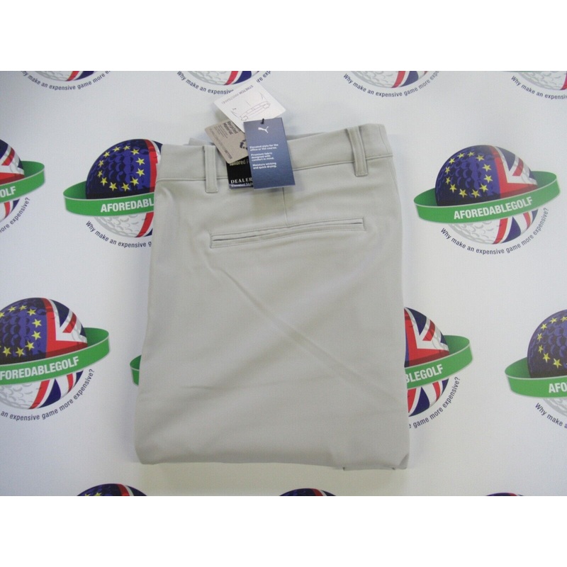 Puma Dealer Tailored Golf Trousers Ash Grey Waist 32 X Leg 34