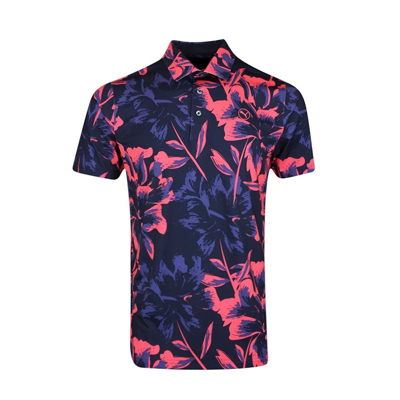 PUMA MATTR Broken Flower Men’s Polo (Navy/Peach)