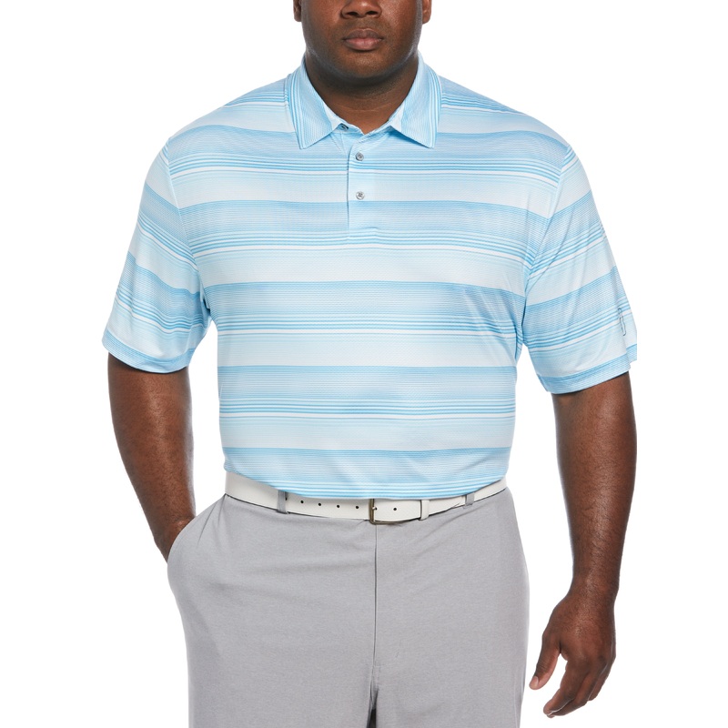 Big & Tall Linear Energy Print Golf Polo