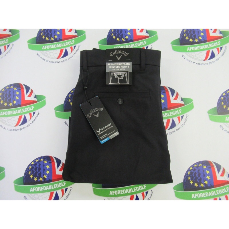 Callaway Chev Ii Golf Trousers Black Waist 34 X Leg 32