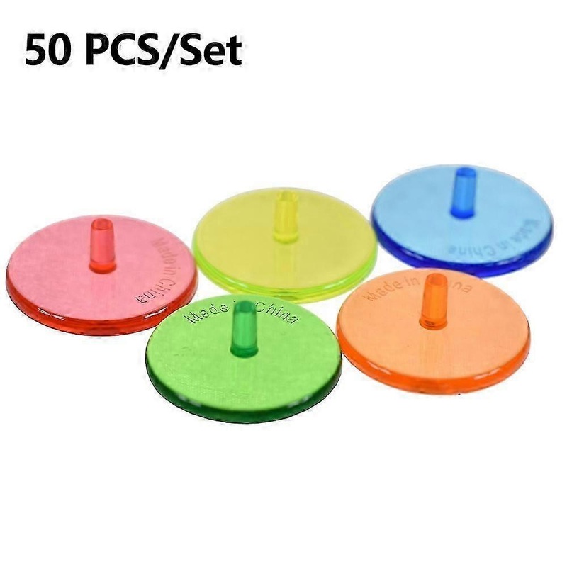 D474 50Pcs Set 24mm Golf Ball Mark Position Markers Transparent Plastic Golf Ball Marker – Transpare well