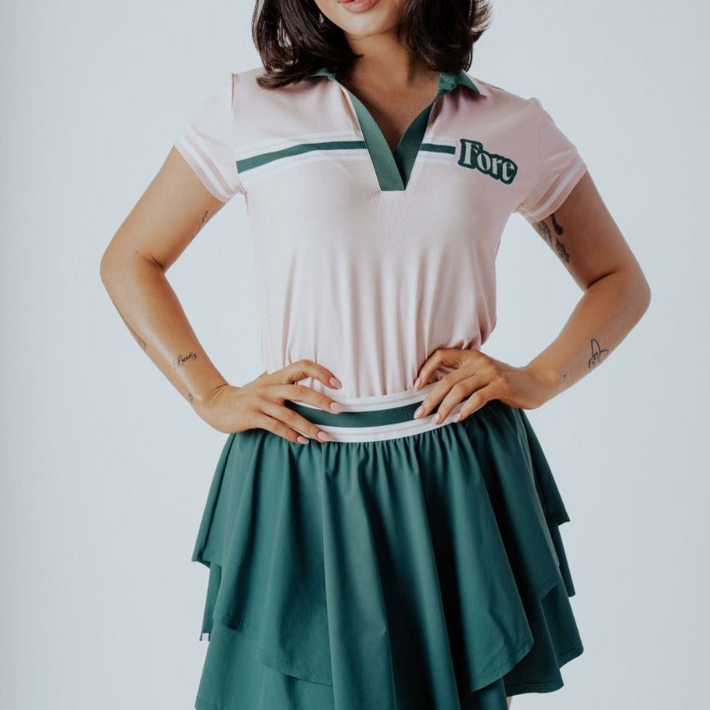 Fore All Retro Angie Polo – Pink
