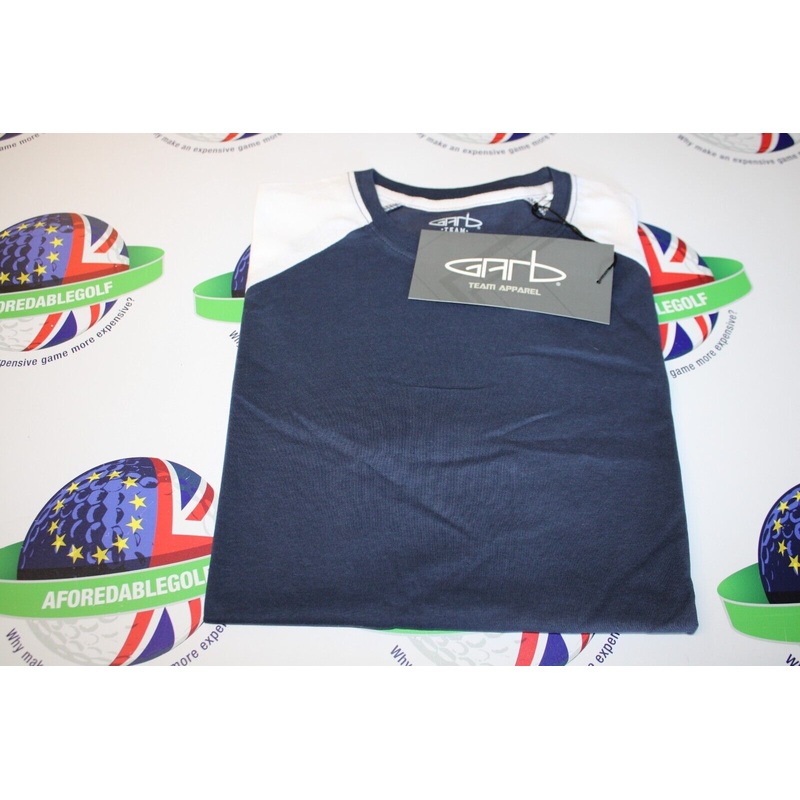 Garbinc Hayden Junior Boys Cotton T-Shirt Navy Blue/White Size Large Ages 9-10