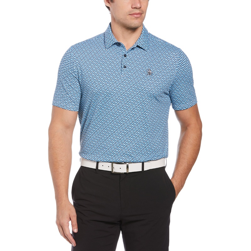 Men’s Short Sleeve All-Over Heritage Geo Print Polo