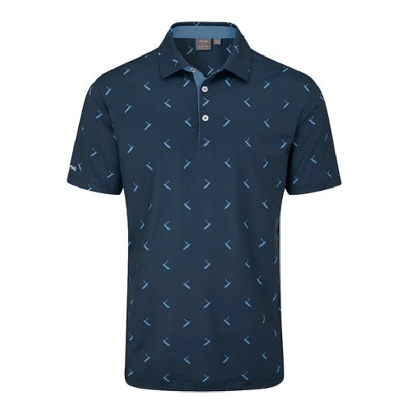 PING Gold Putter Printed Polo – Navy Multi