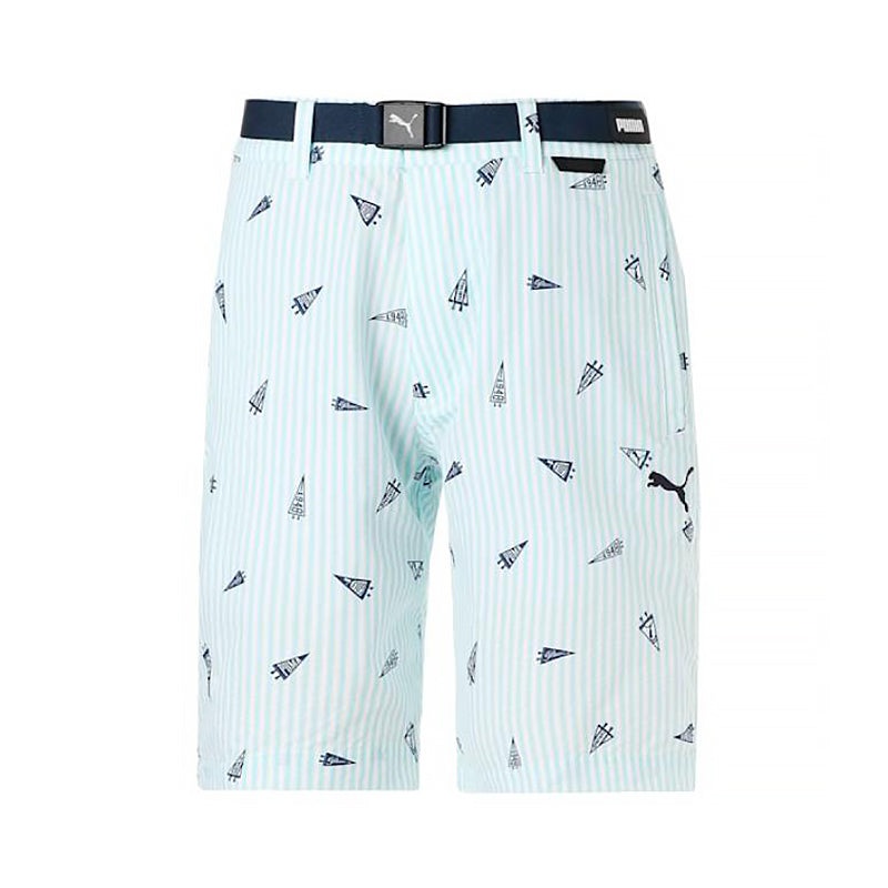 PUMA Flag Printed Seersucker Men’s Shorts (Tropical Aqua)