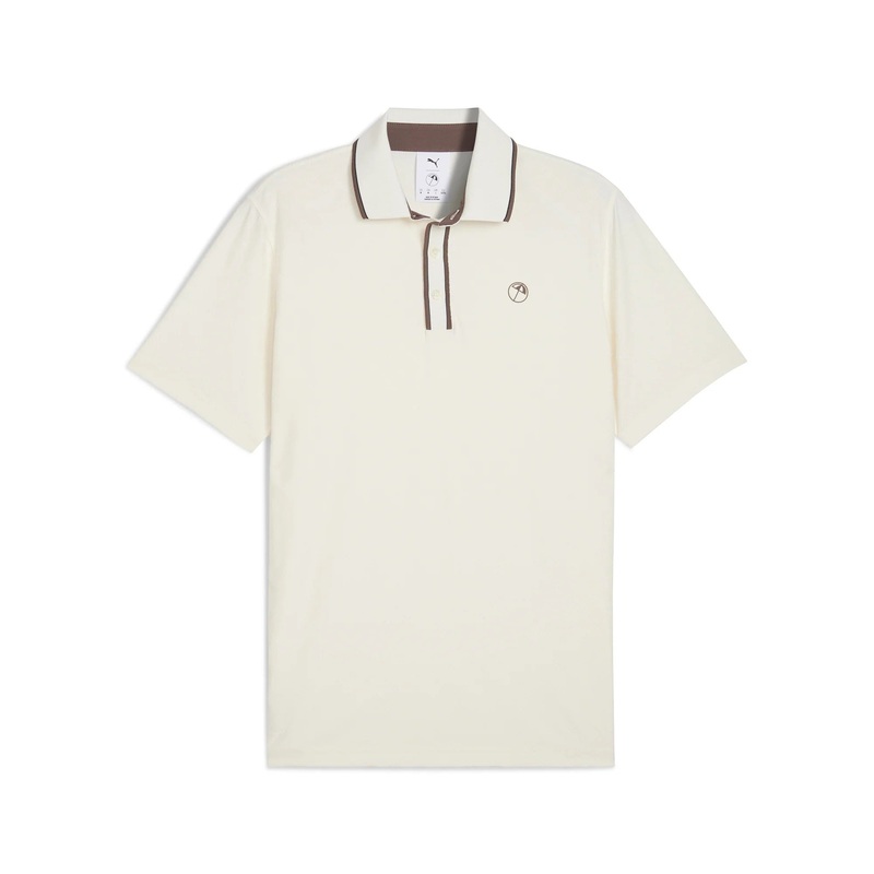 PUMA X AP Tipped Jacquard Polo – Warm White