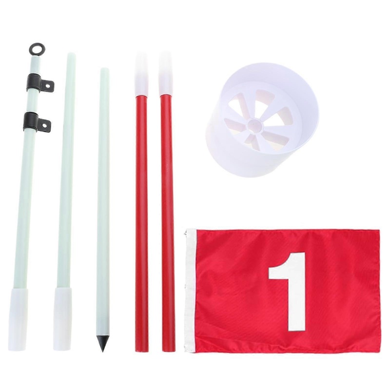 Golf Pin Flag Set Golf Flag Stick Practice Putting Green Flags for Yard Practice